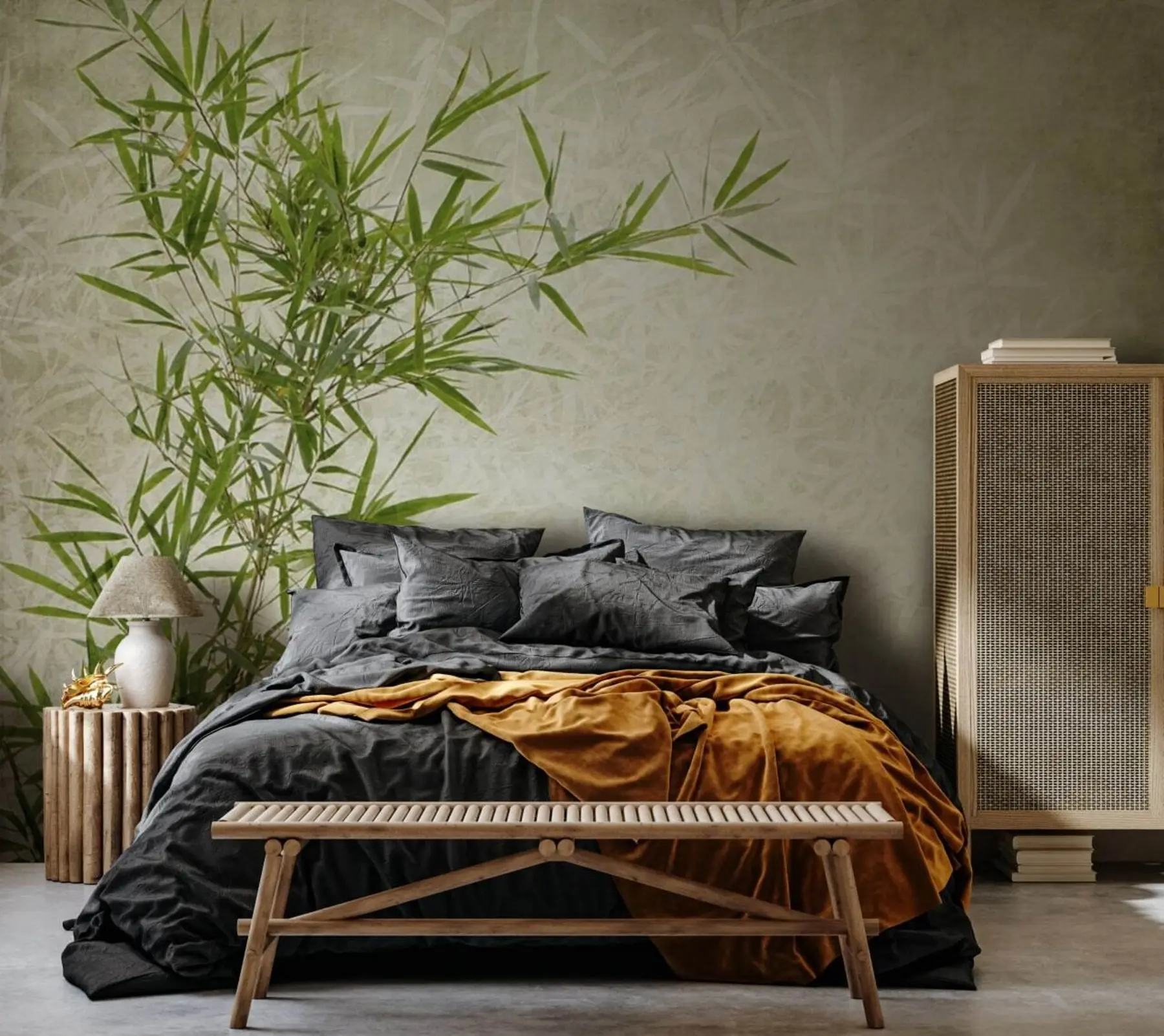 murales de pared Bambú estilo japonés u72567