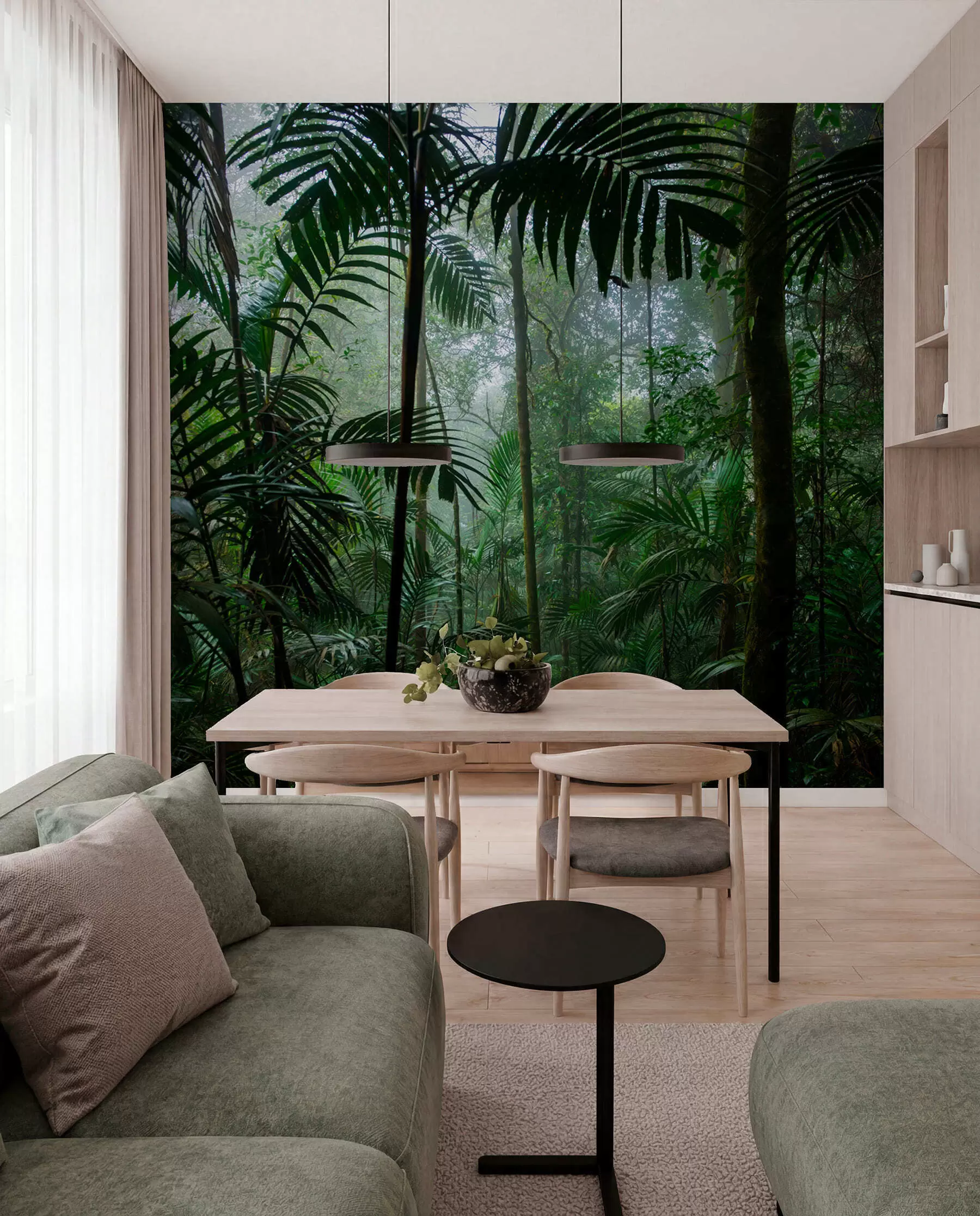 murales de pared Luz de selva tropical u72344