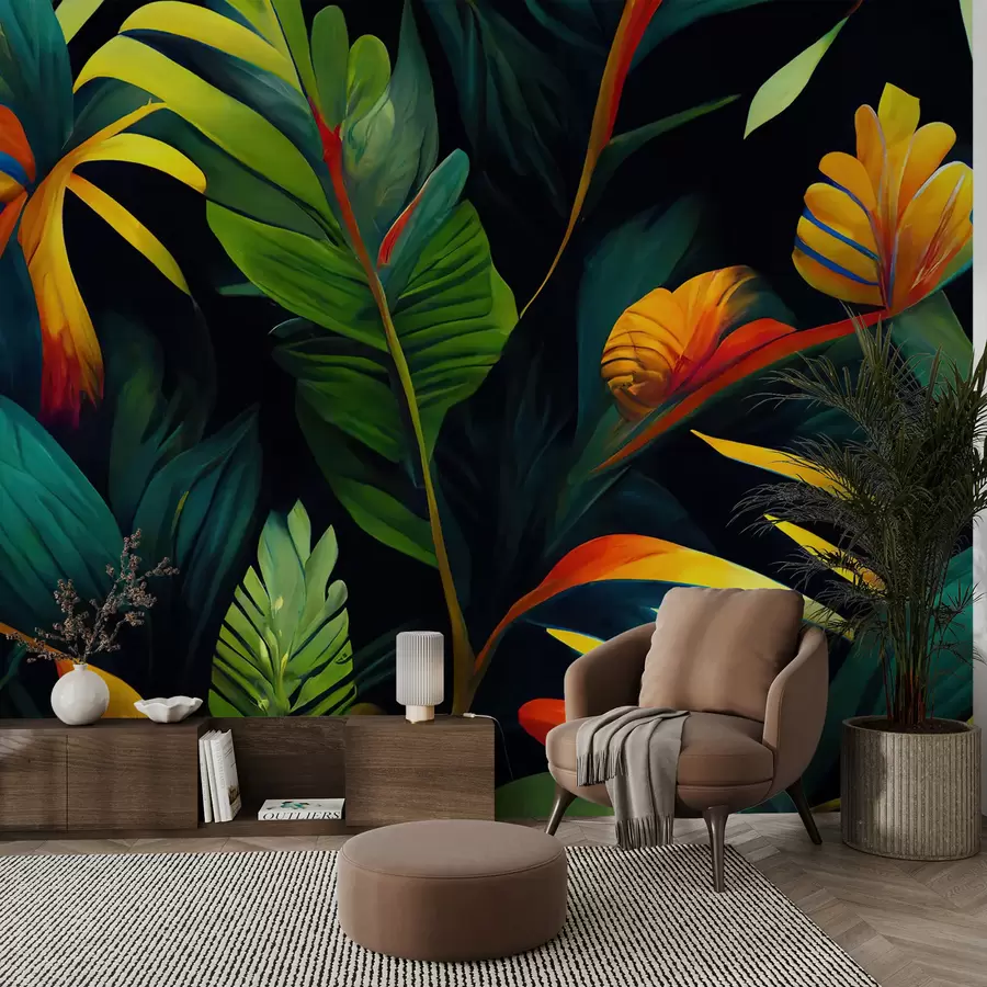 murales de pared Jungla tropical brillante u72390