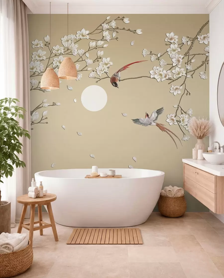 murales de pared Pájaros al estilo chino u72938