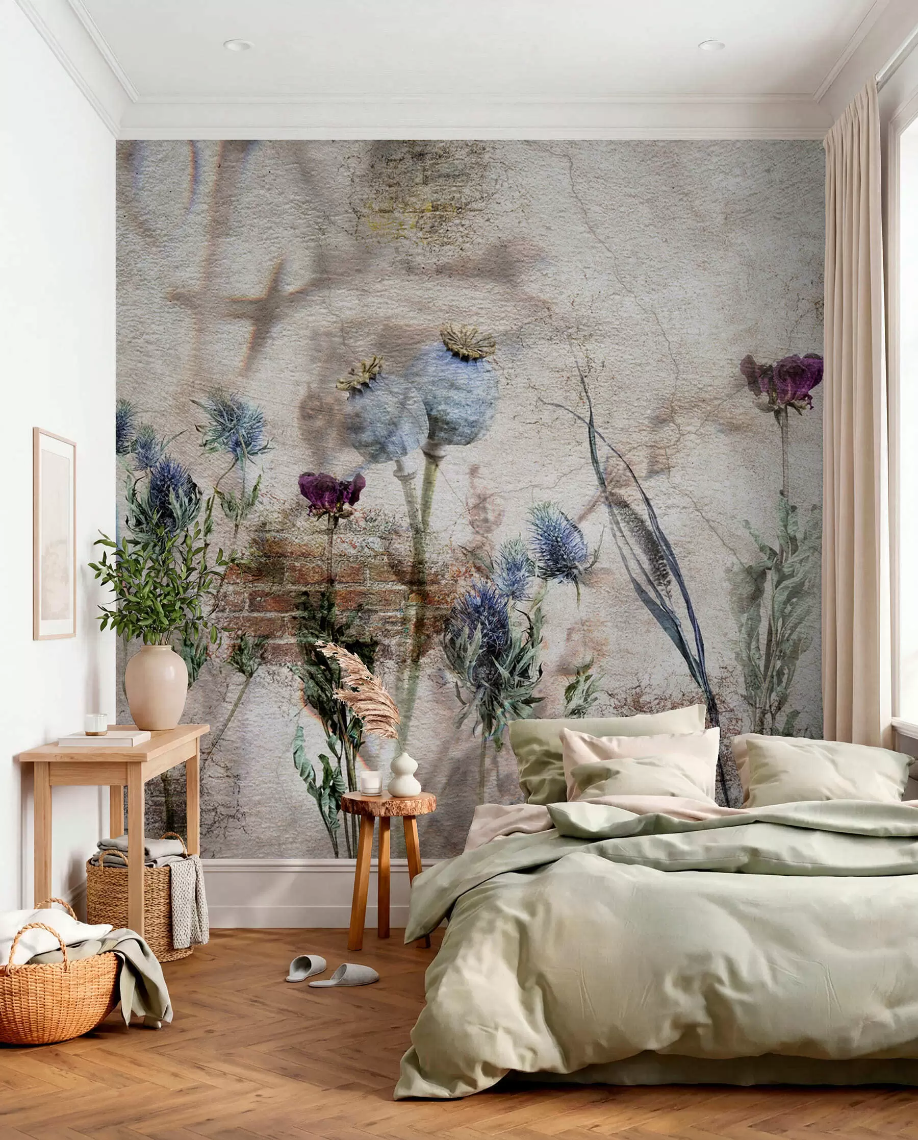 murales de pared Cardos en flor u72771
