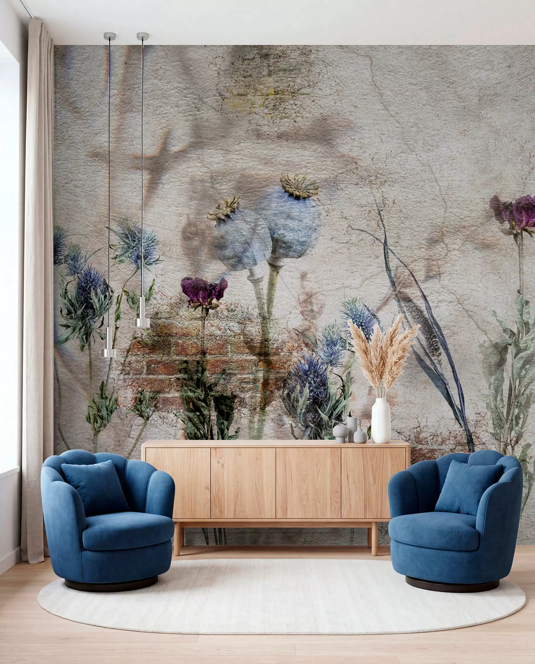 murales de pared Cardos en flor u72771