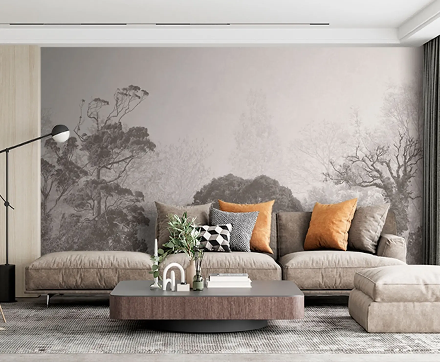 murales de pared Árboles en el fondo del grunge u79824