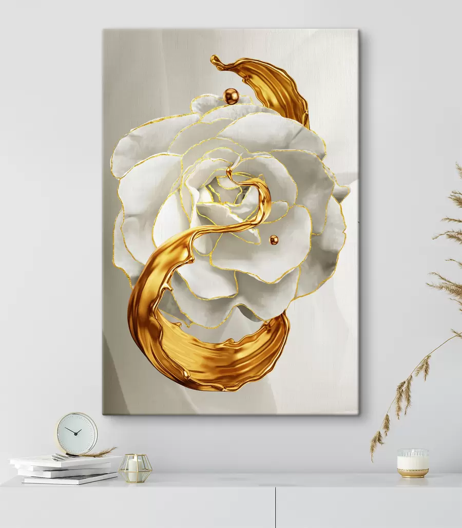 murales de pared Planta, líquido y pétalo s00724