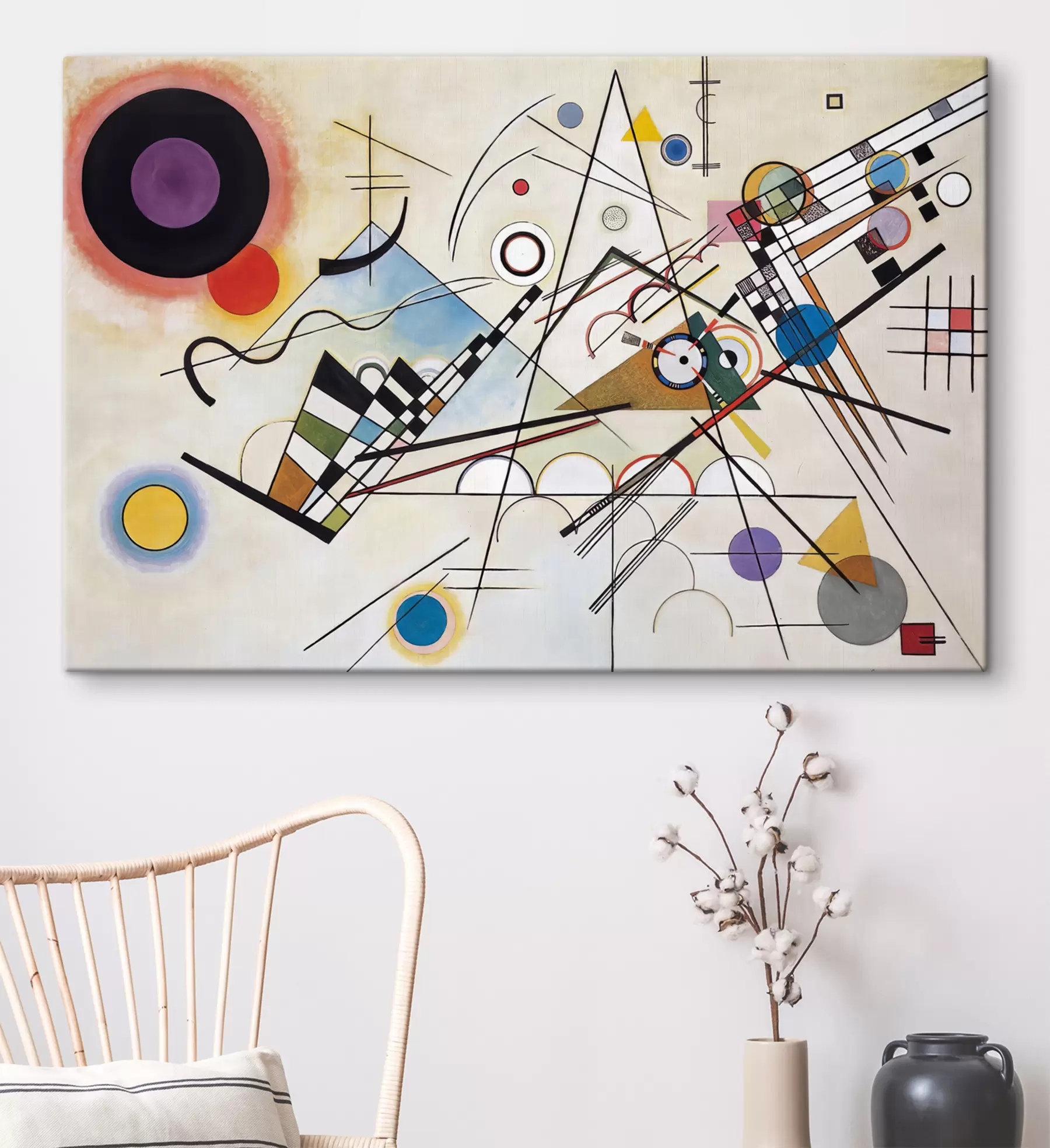 murales de pared Triángulo, fuente y arte s01030