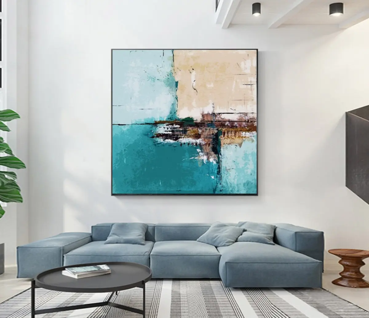 murales de pared Ciudad abstracta en la costa azul s01169