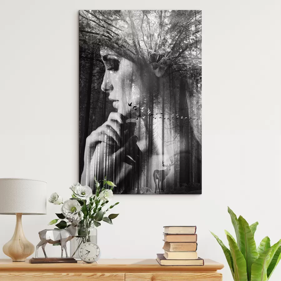 murales de pared Negro, pestañas y blanco y negro s02754