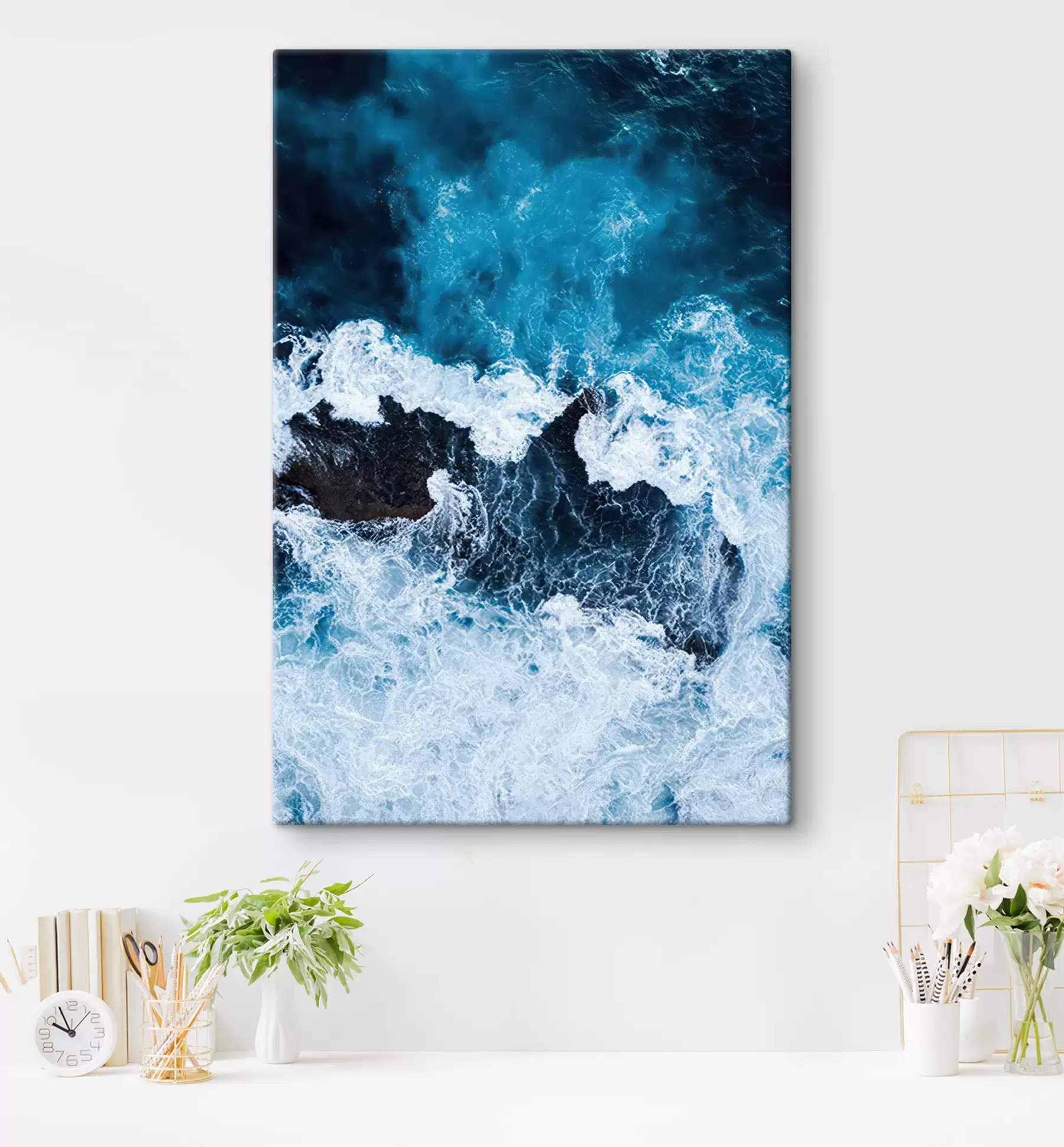 murales de pared Agua, azur y rectángulo s21429