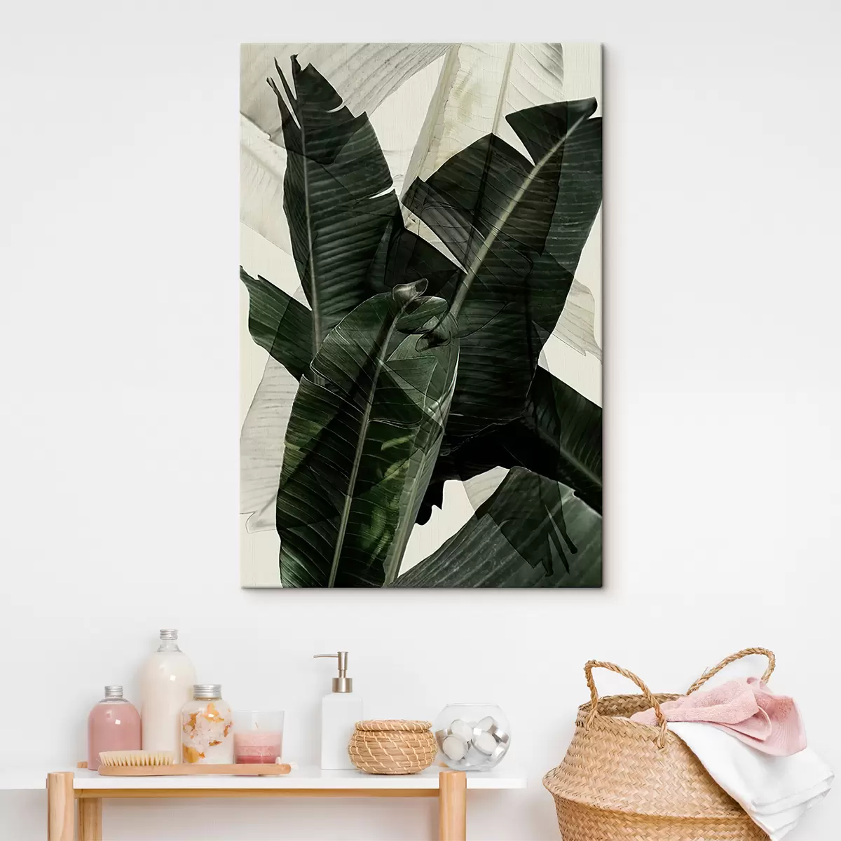 murales de pared Planta, planta terrestre y hoja de plátano s21747