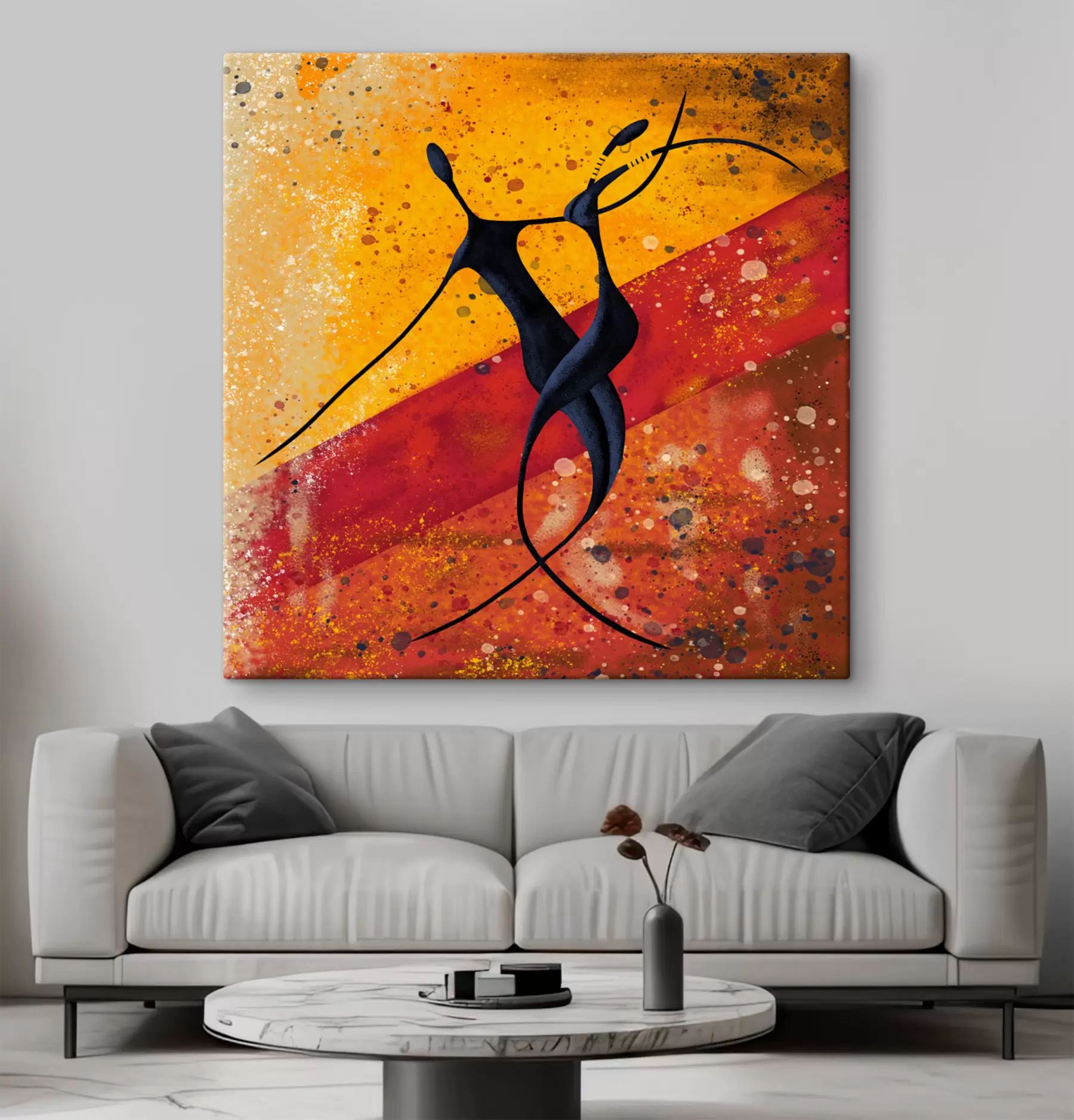 murales de pared Silhouette dance, African style s28768