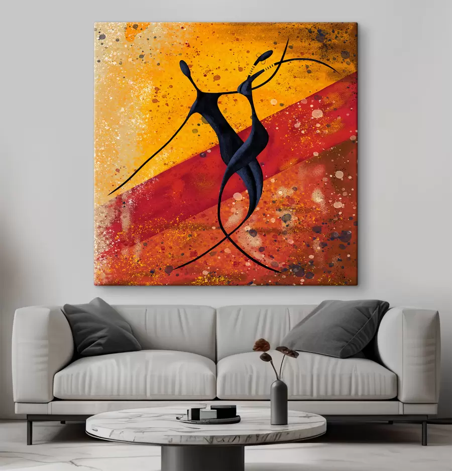 murales de pared Silhouette dance, African style s28768