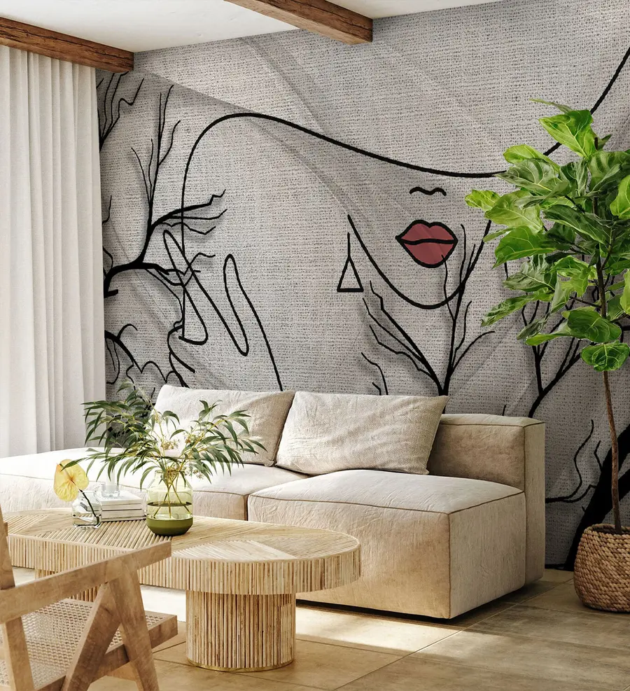 murales de pared labios rojos u93785