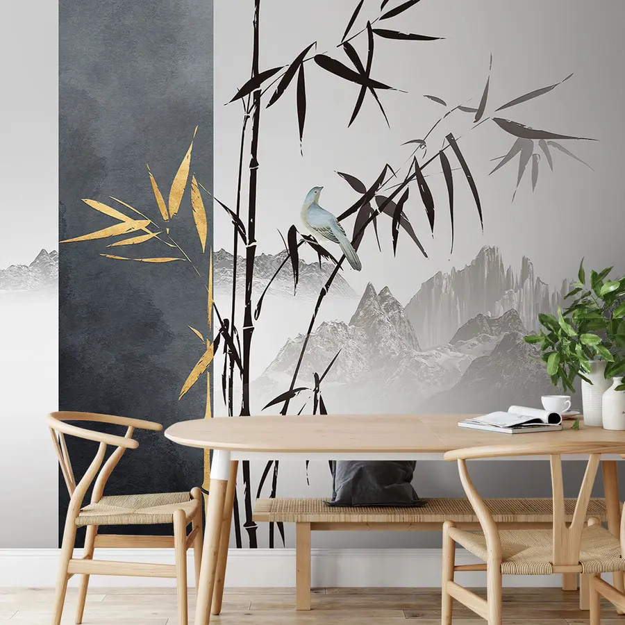 murales de pared Pájaro en una rama u93849