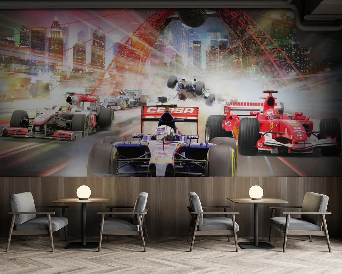 murales de pared Rueda, neumático y coche u64439