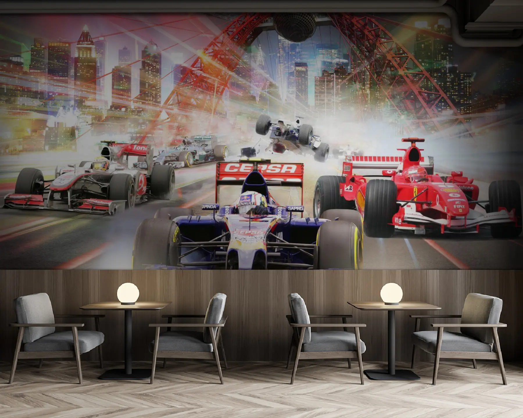 murales de pared Rueda, neumático y coche u64439