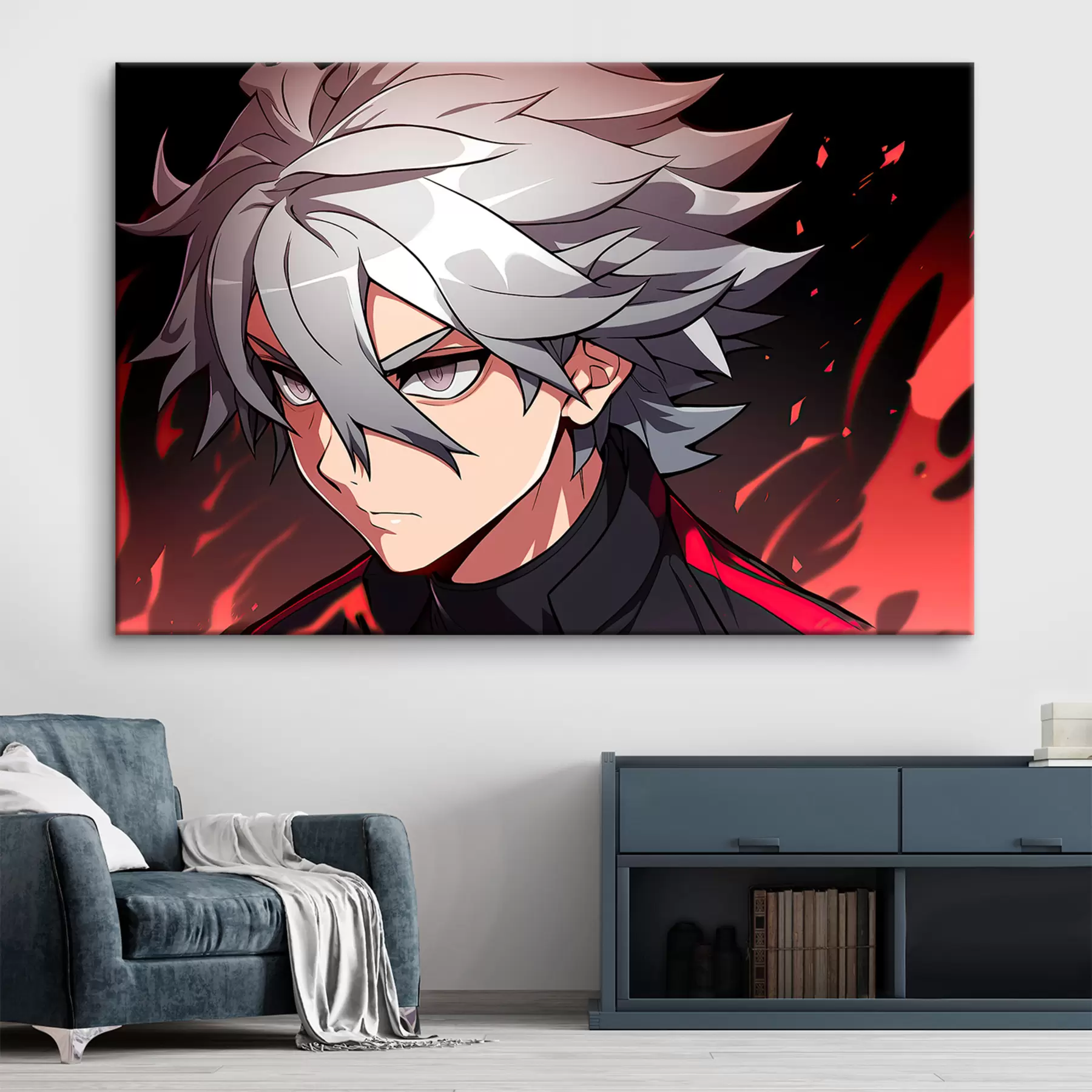 murales de pared Guy de anime en luces s31159
