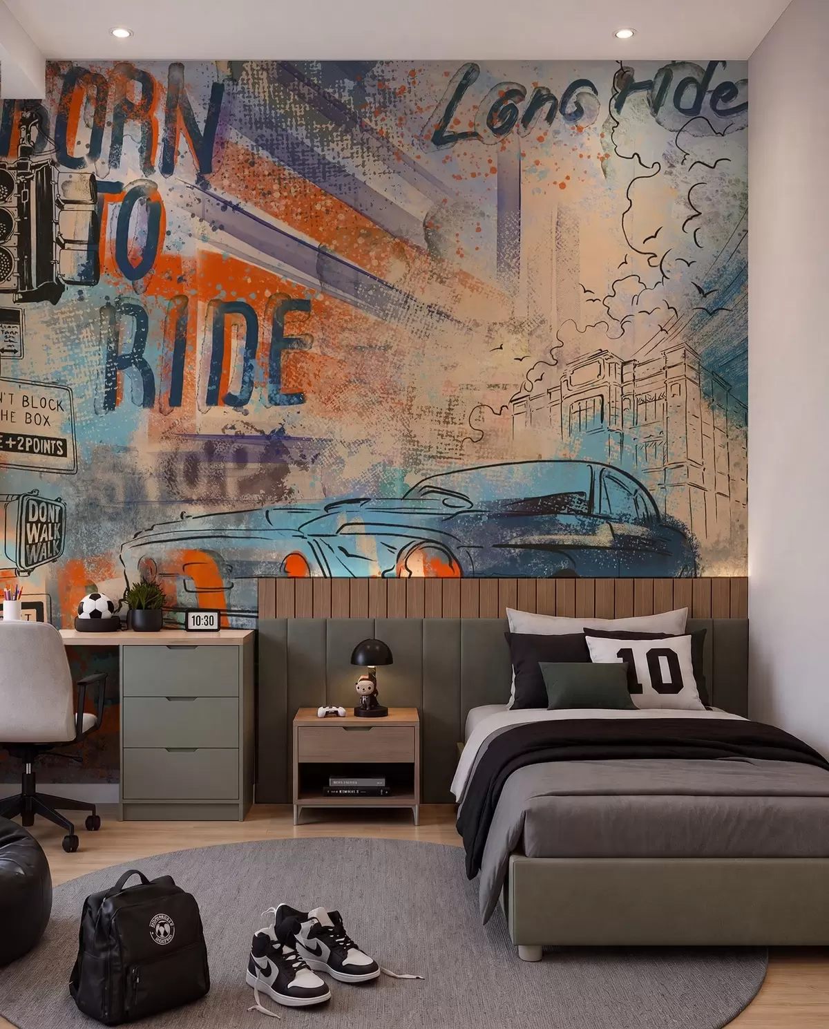 murales de pared Coche retro u93889