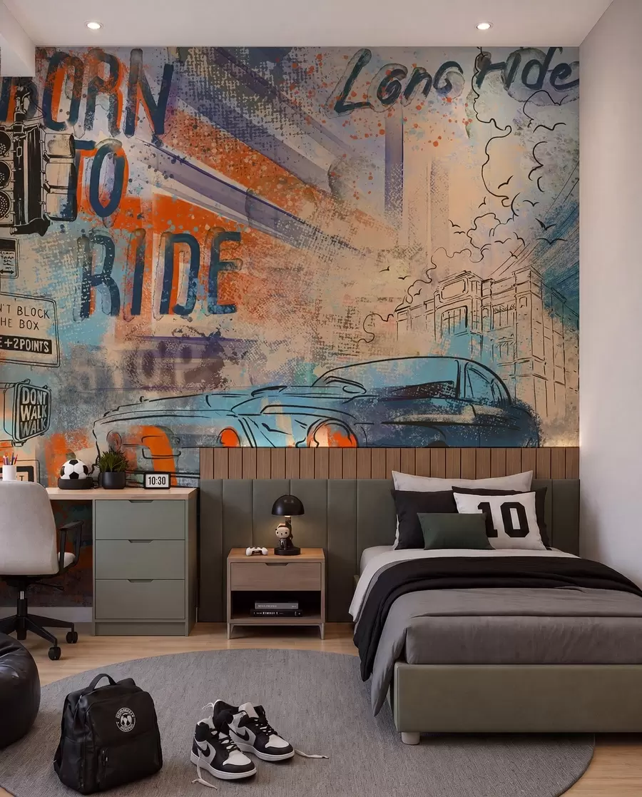 murales de pared Coche retro u93889
