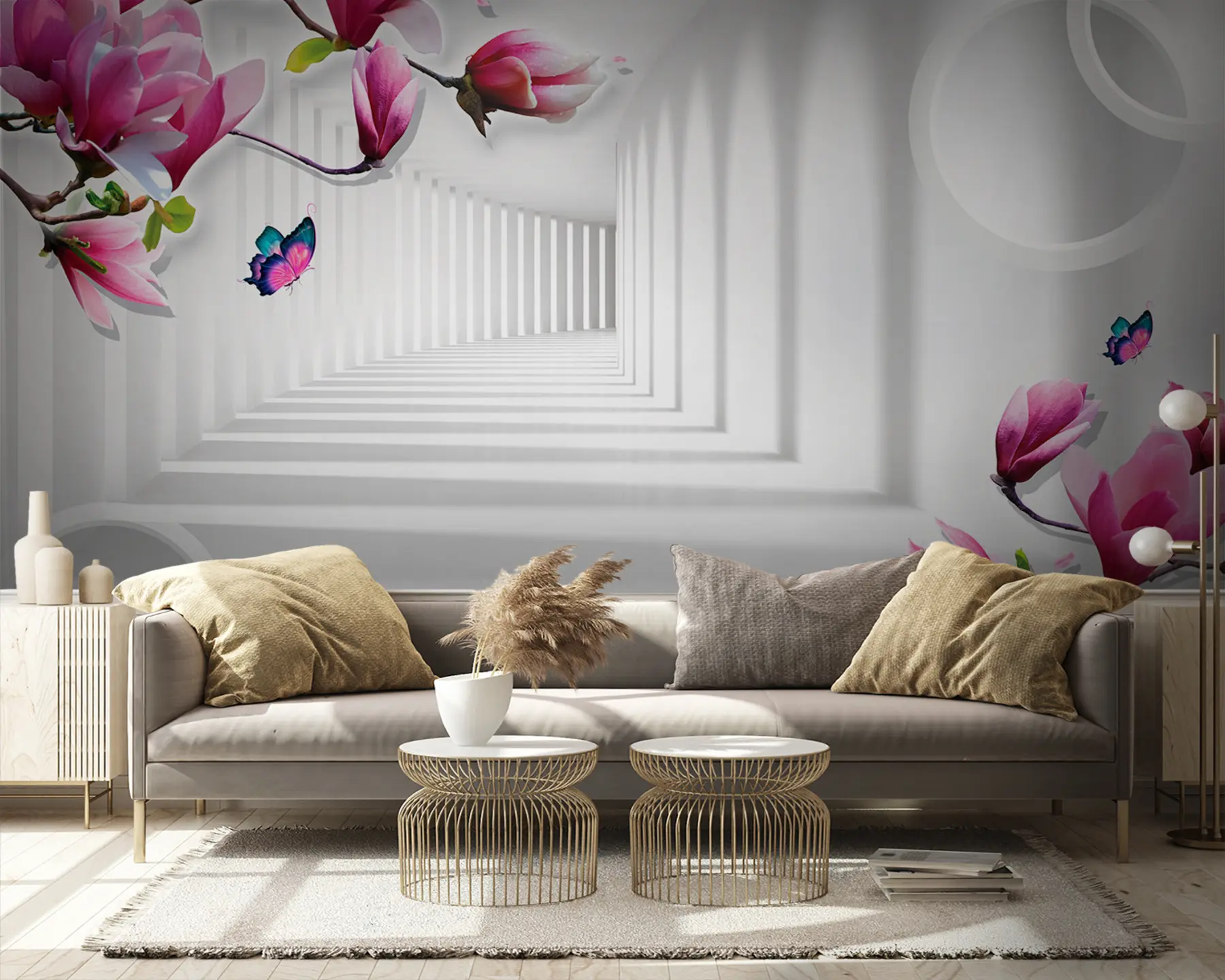 murales de pared Ramas de magnolia en el túnel u94055