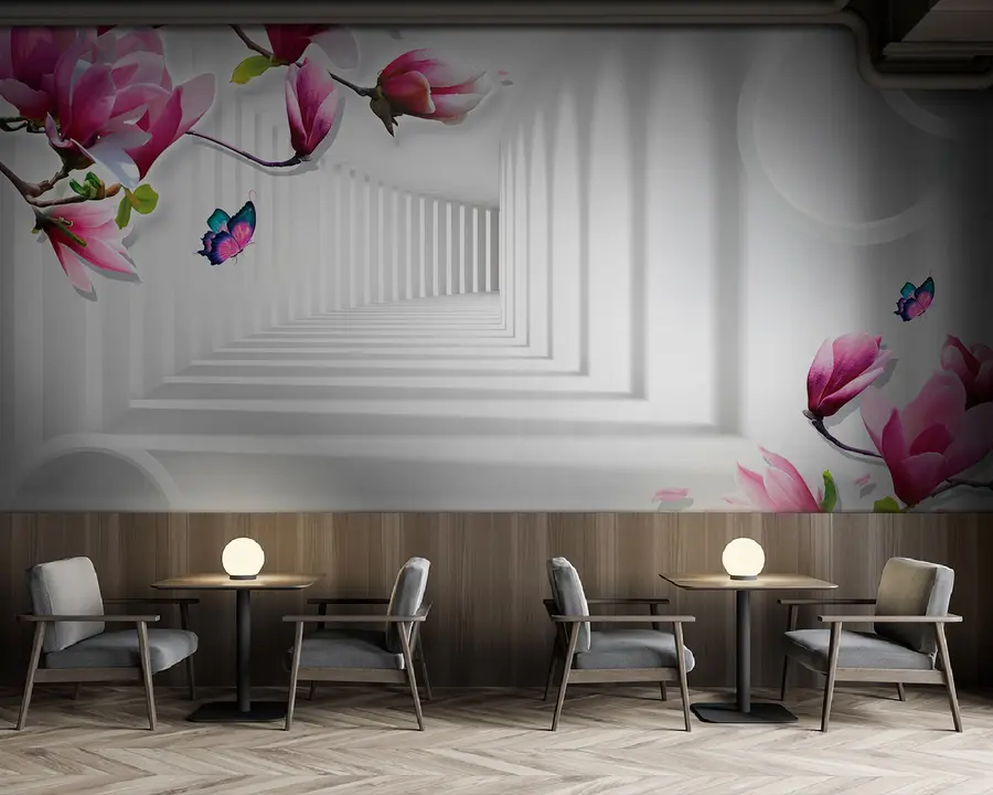 murales de pared Ramas de magnolia en el túnel u94055