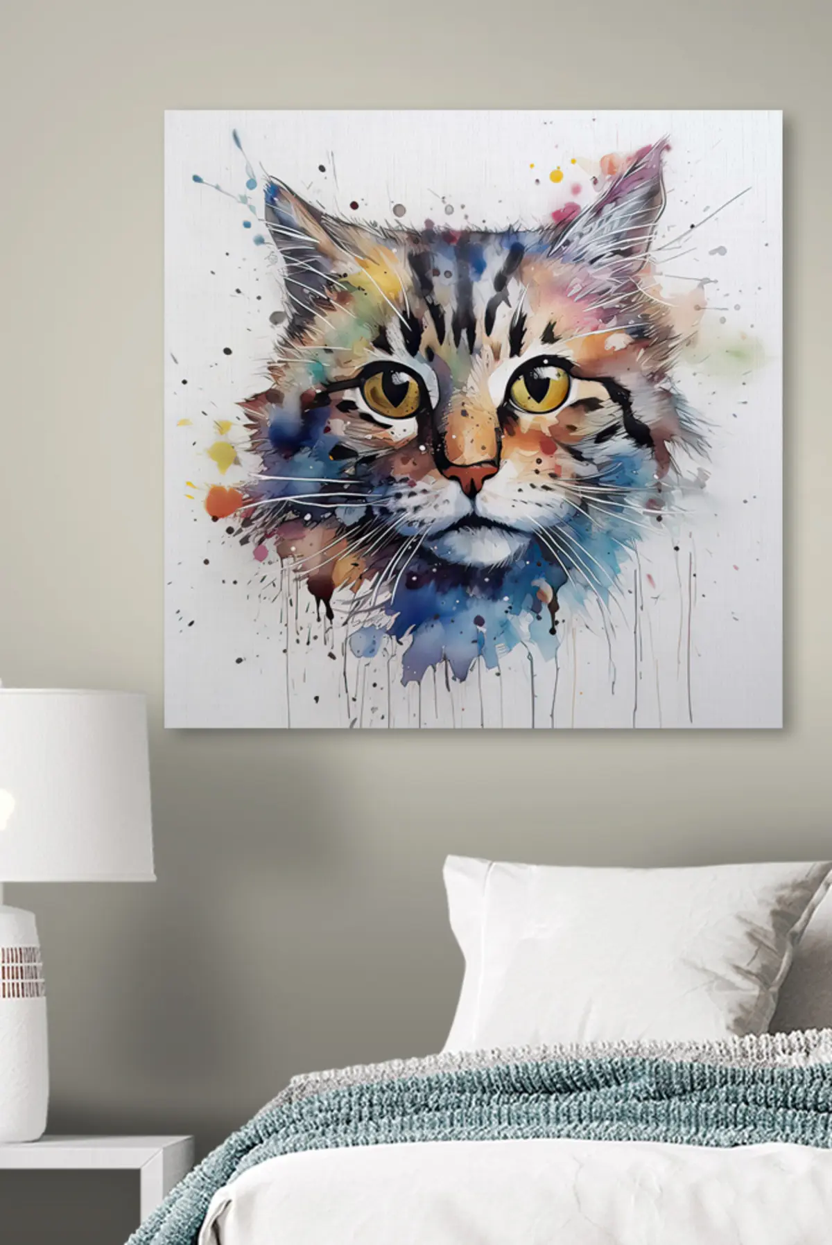 murales de pared Gato, félidos y pintura s32314