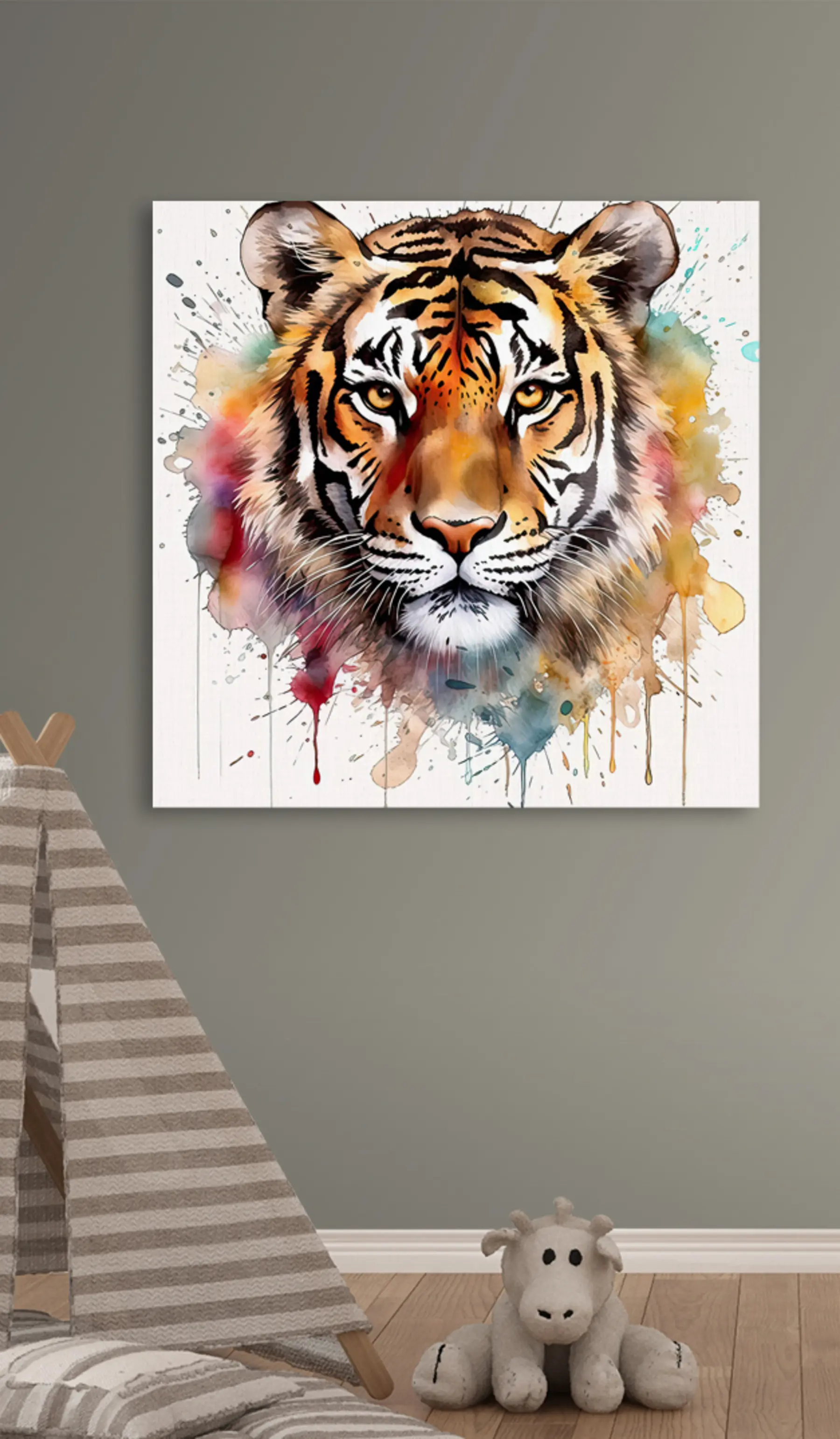 murales de pared Tigre siberiano, tigre de bengala y blanco s32335
