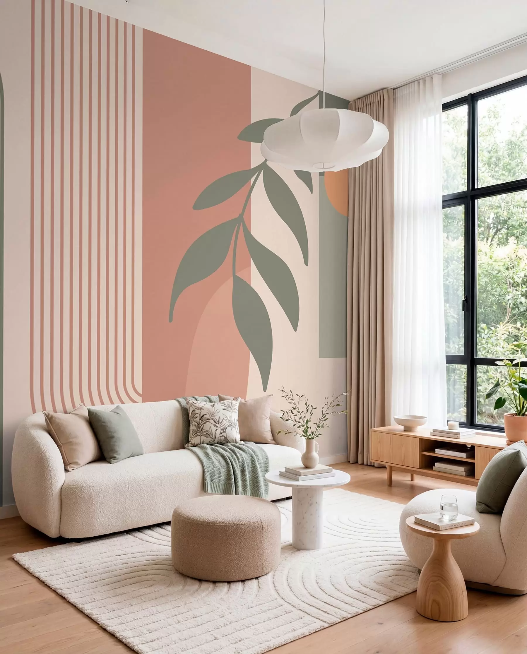 murales de pared Arcos y ramas con hojas u94153