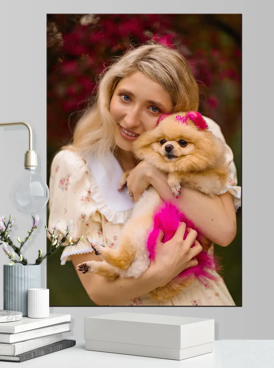 murales de pared Pintura a partir de una foto de mascota sobre lienzo s33143