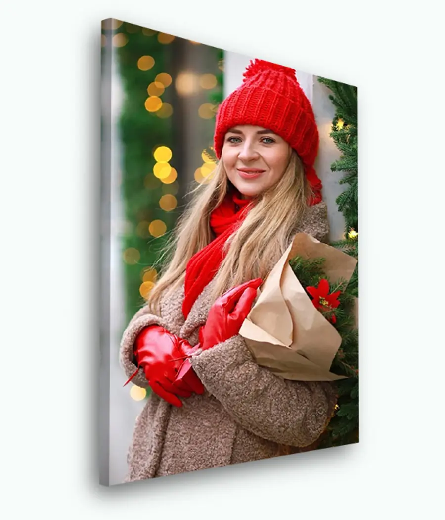 murales de pared Imagen a partir de una foto de una chica querida sobre lienzo s33288