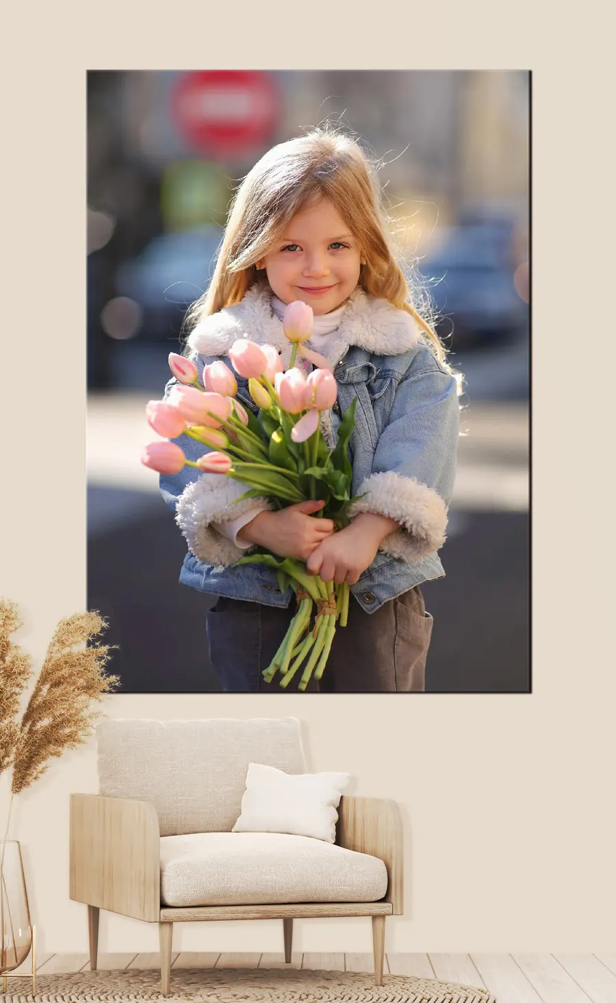 murales de pared Crear un retrato con foto sobre lienzo s33323