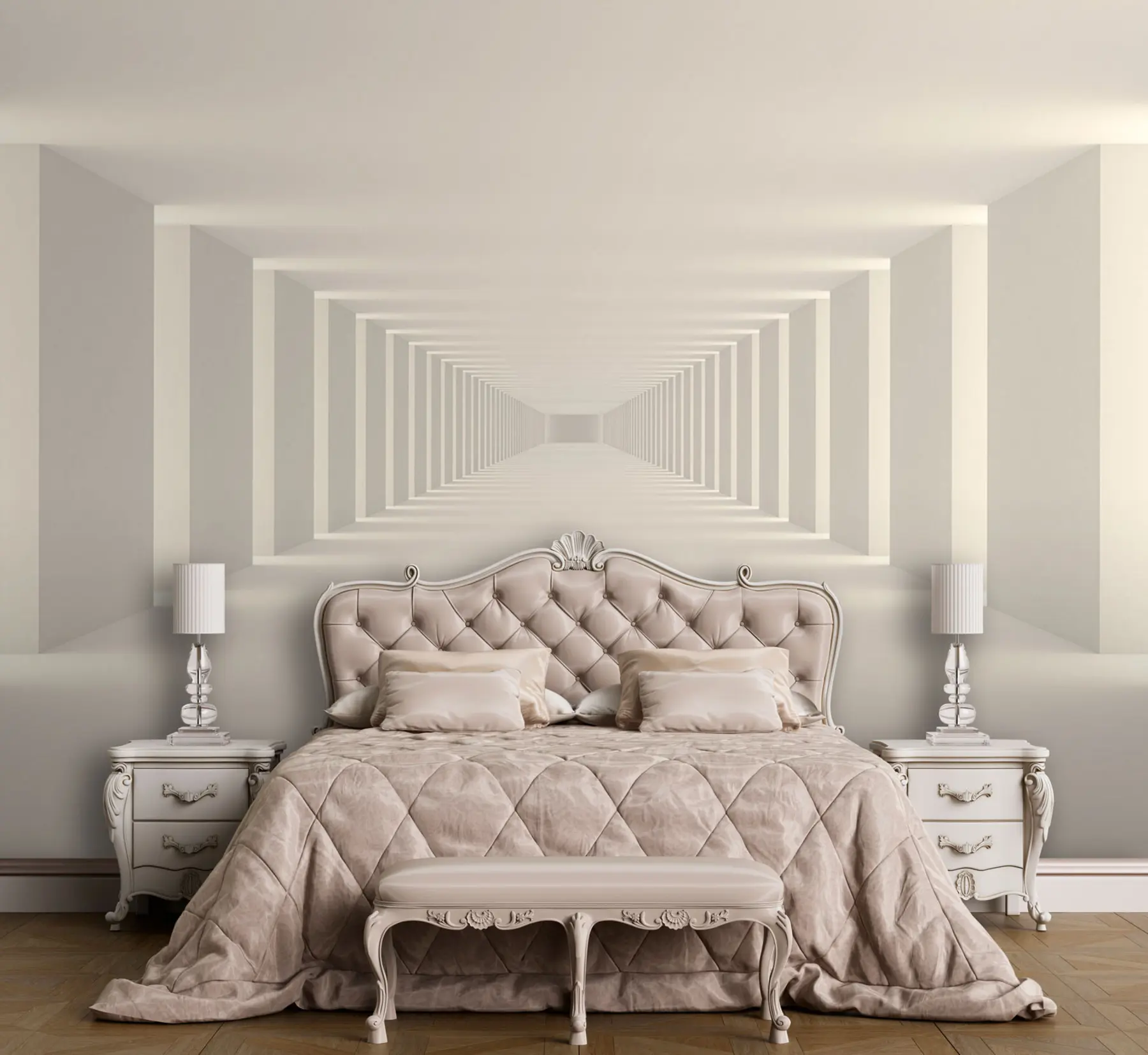 murales de pared Sala de luz vacía blanca u95066