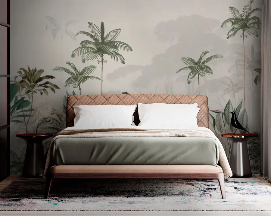 murales de pared Altas palmeras y un oasis. u94631