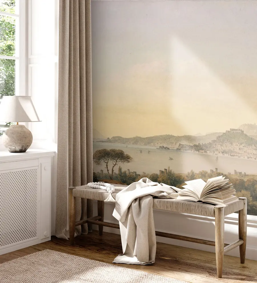 murales de pared Vistas de la ciudad de Nápoles u95155