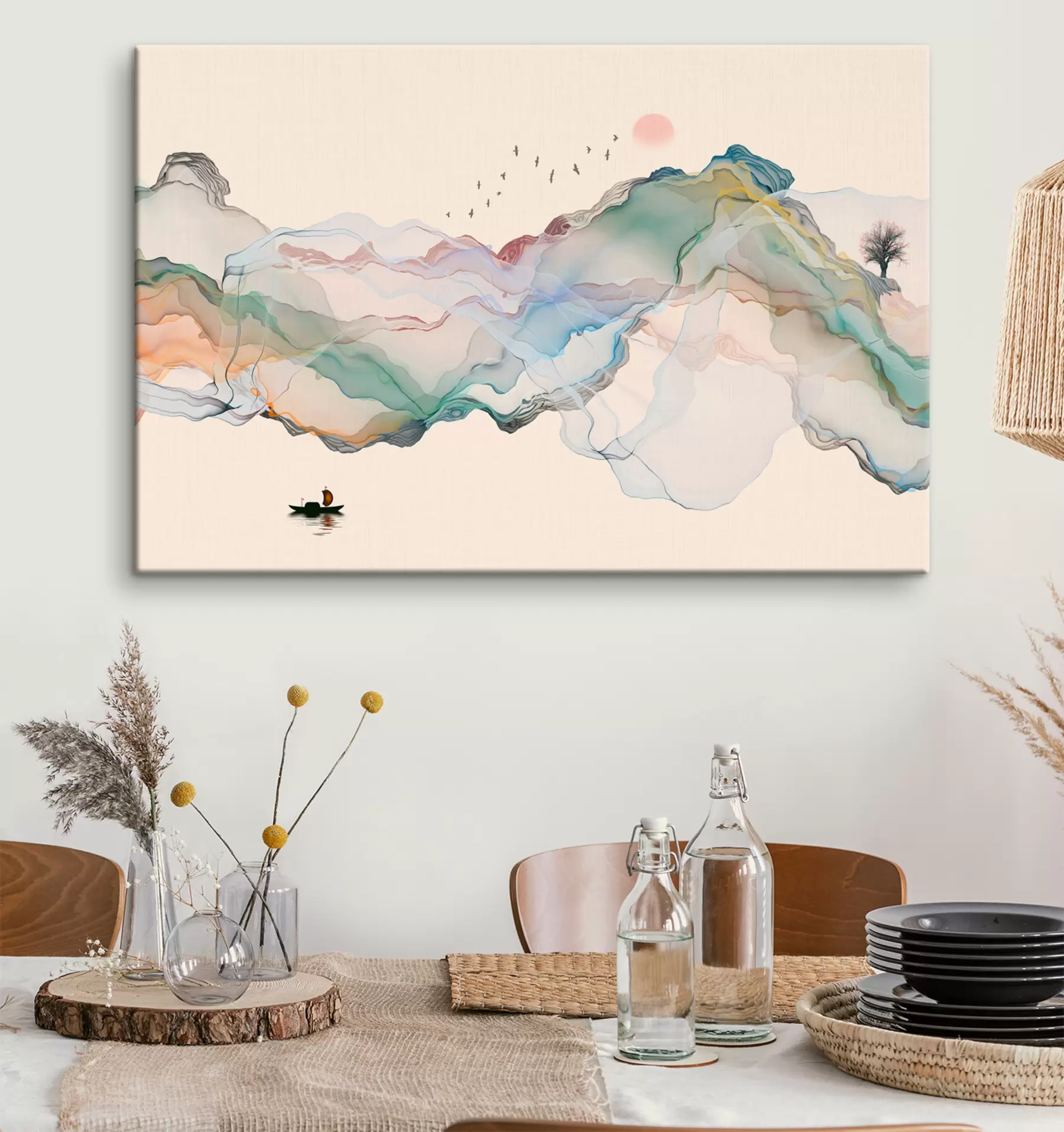 murales de pared Mundo, pendiente y pintura s32936