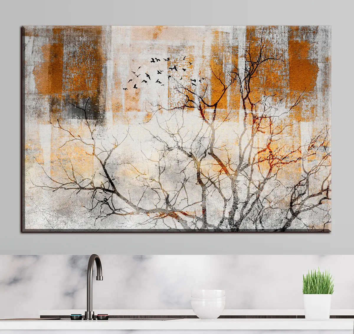 murales de pared Marrón, pintura y rectángulo s33076