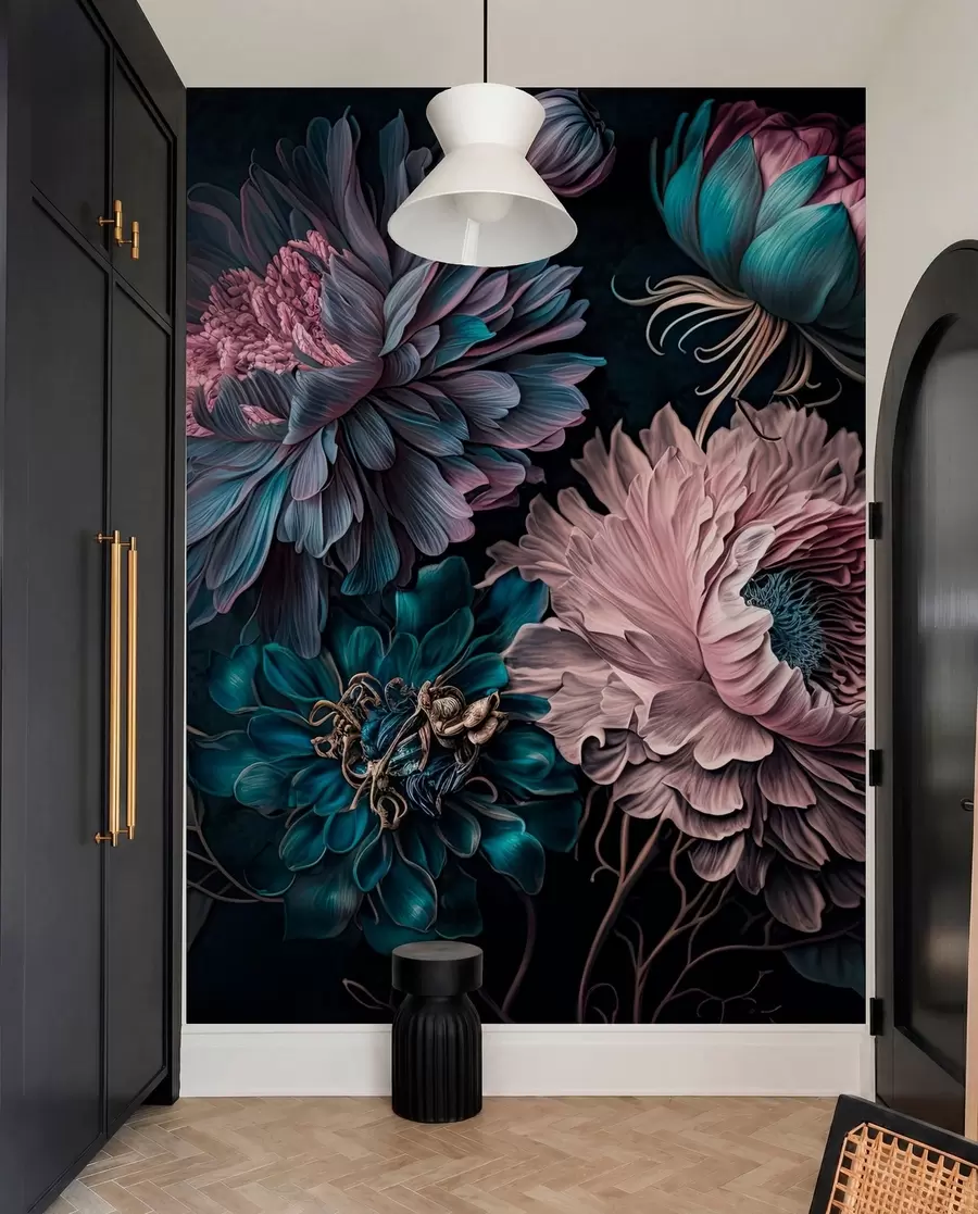 murales de pared Flores al anochecer u75404
