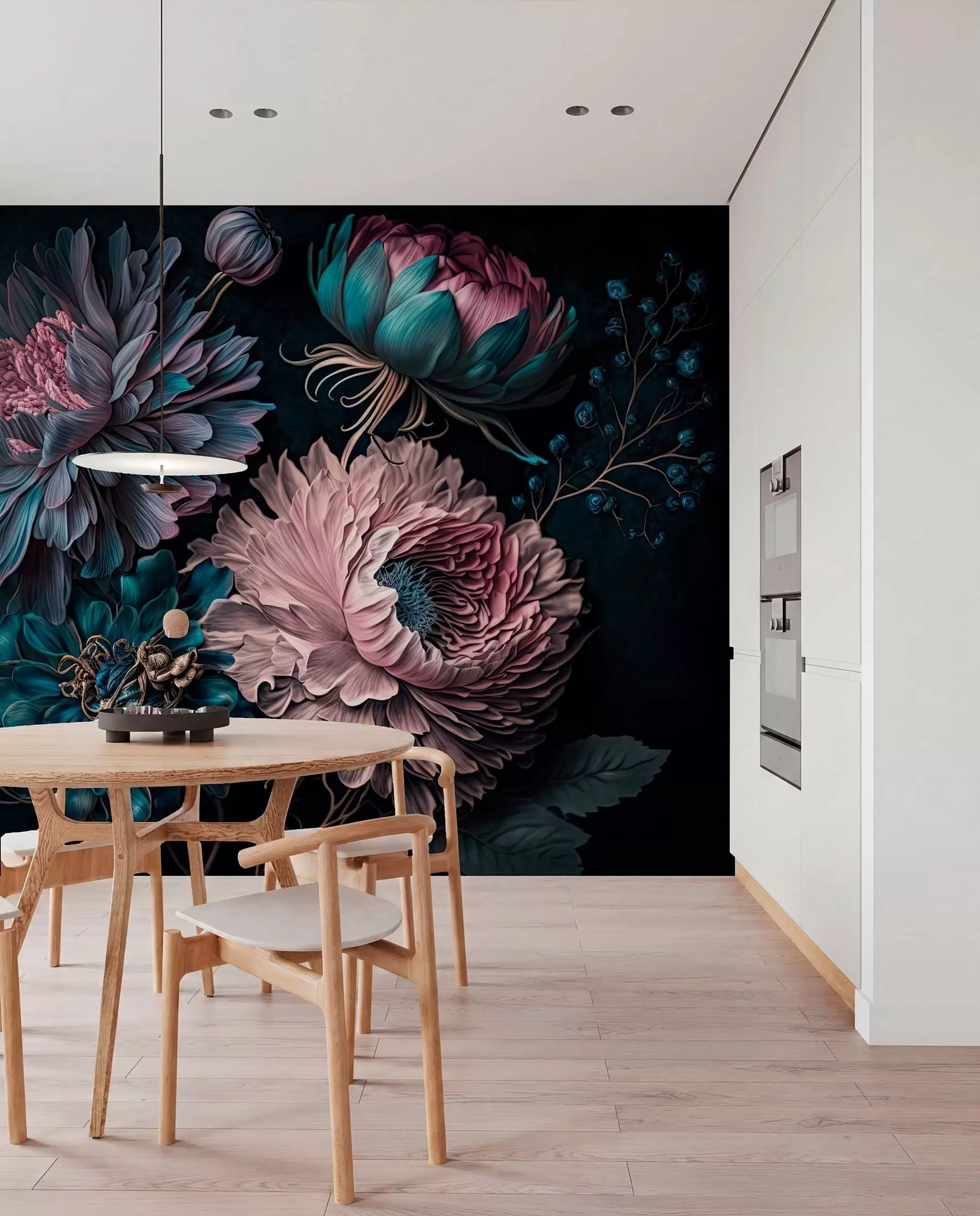 murales de pared Flores al anochecer u75404