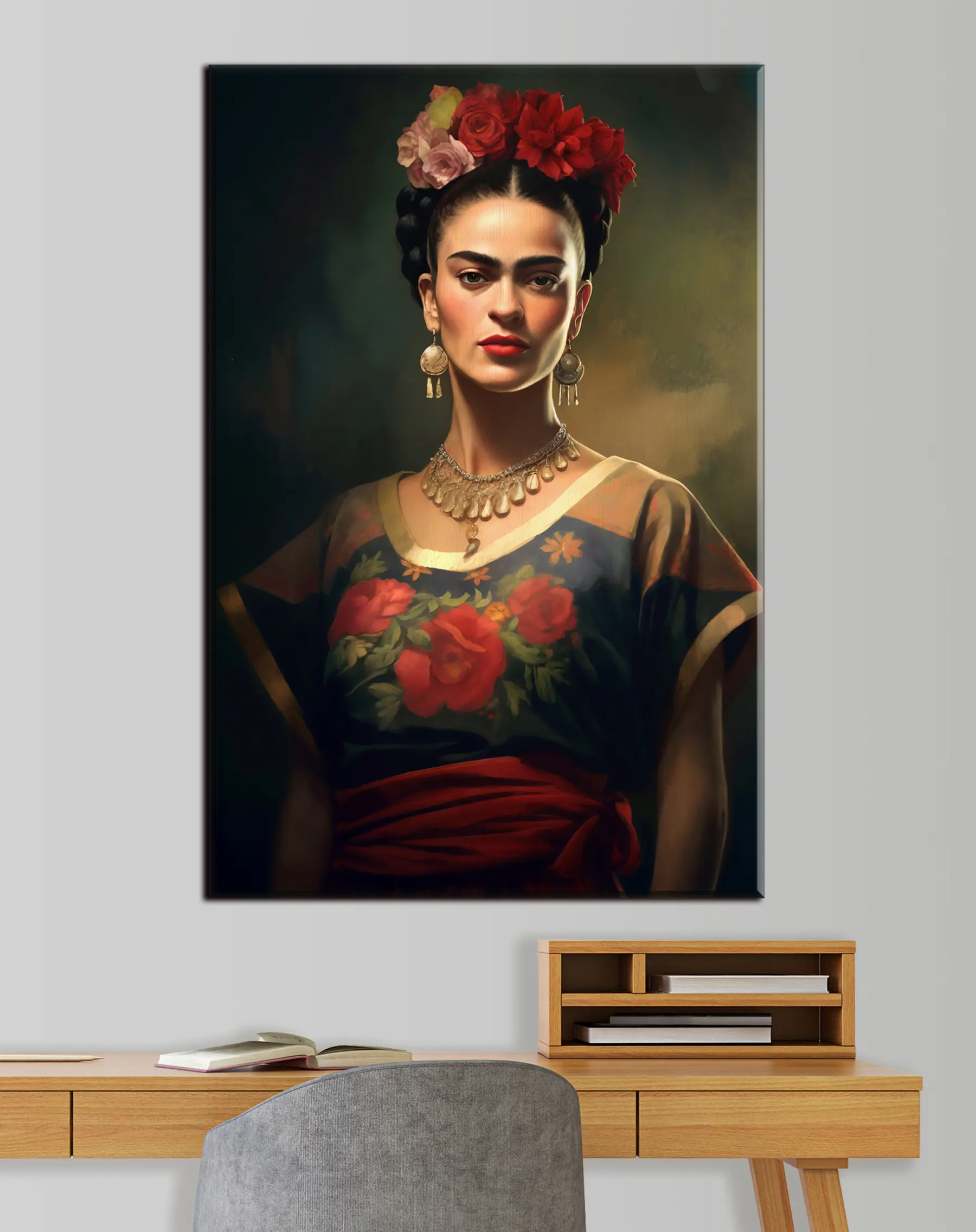 murales de pared Flor, pintalabios y pestaña s32863