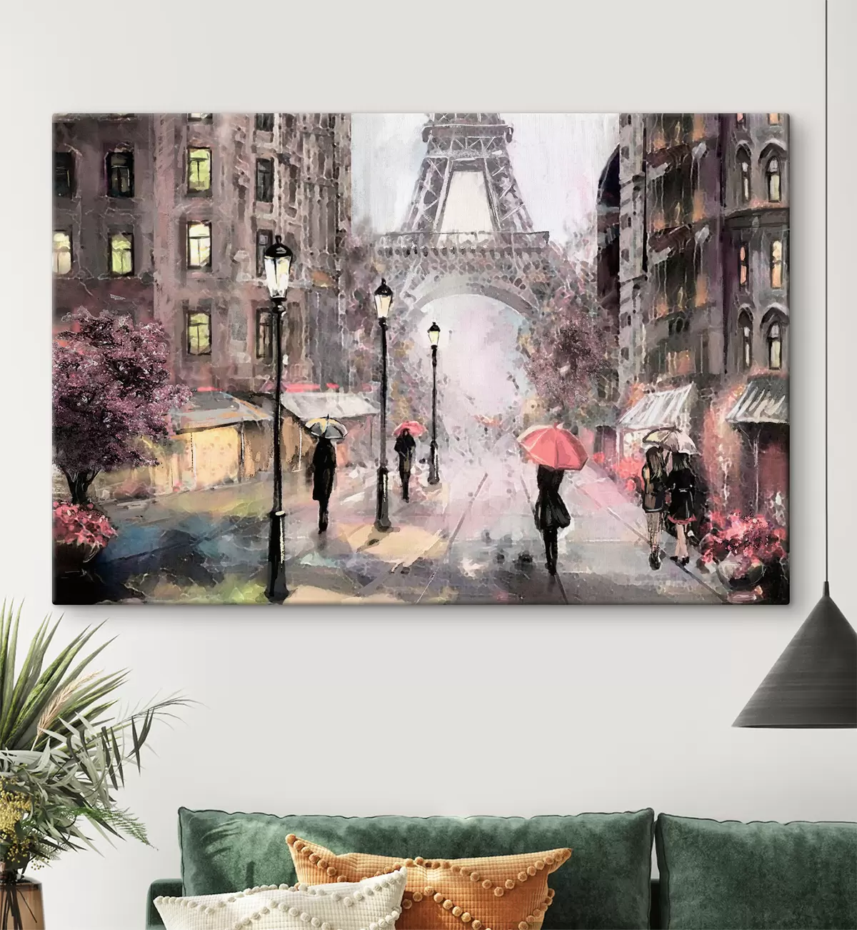 murales de pared Edificio, planta y pintura s33719