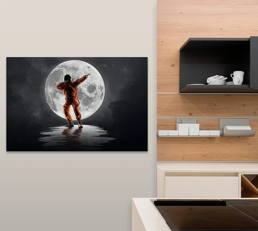 murales de pared La luna, el mundo y la fotografía con flash s33905