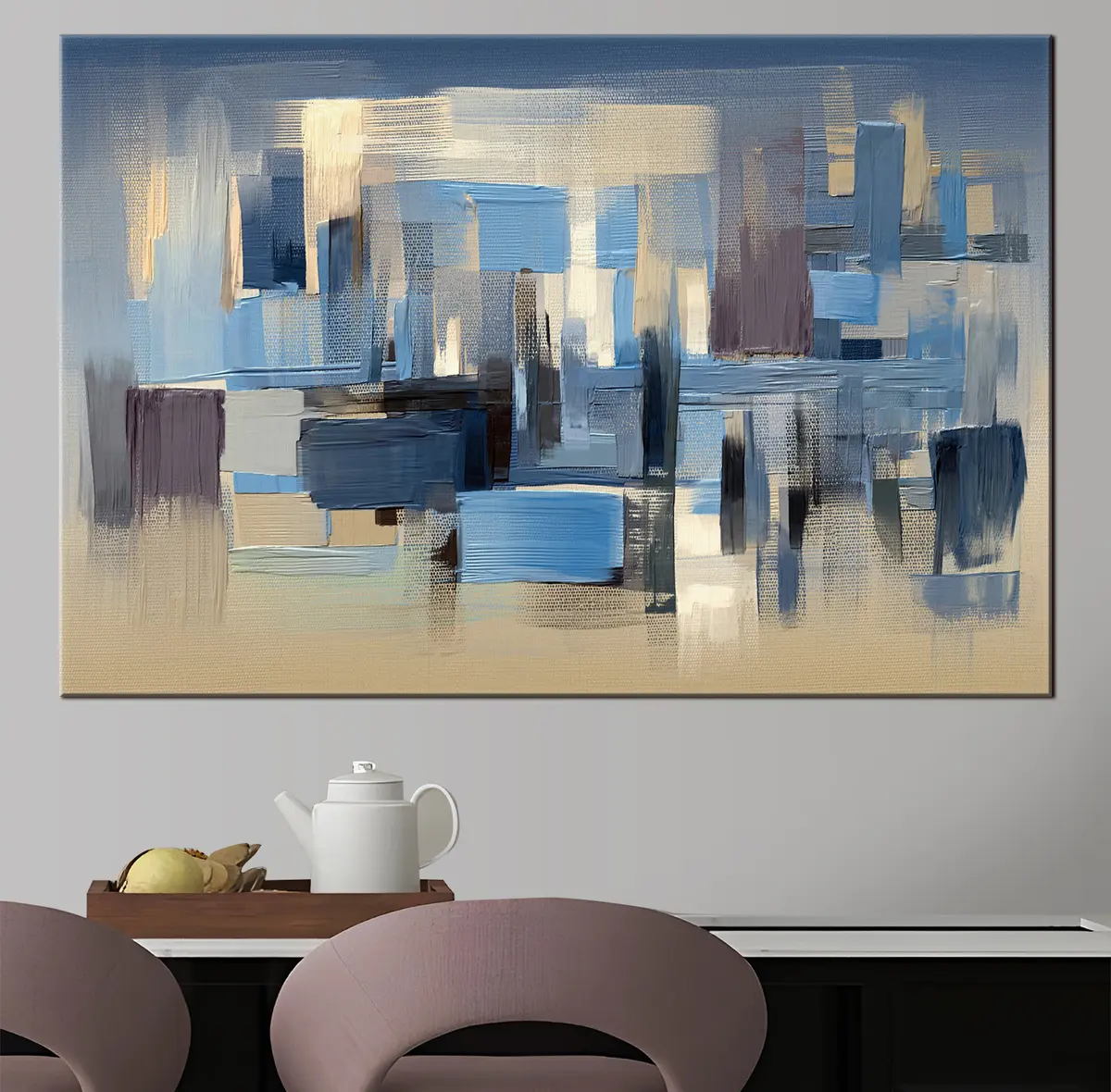 murales de pared Agua, rascacielos y pintura s34186