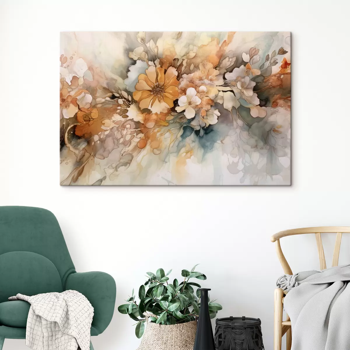 murales de pared Flor, pétalo y rama s34202