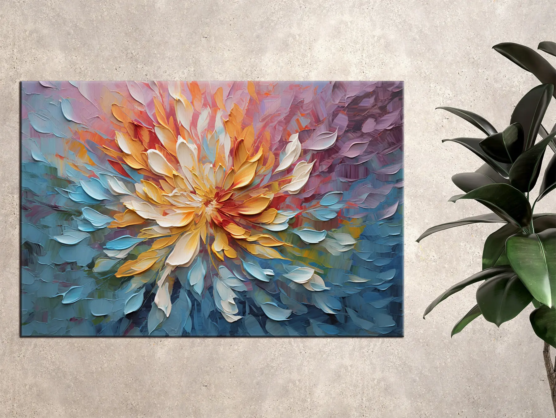 murales de pared Planta, pintura artística y pintura s34488