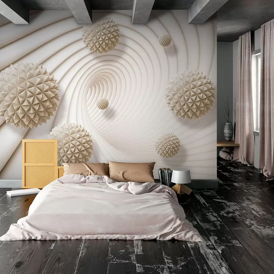 murales de pared bolas gráficas 3D en el túnel u95440