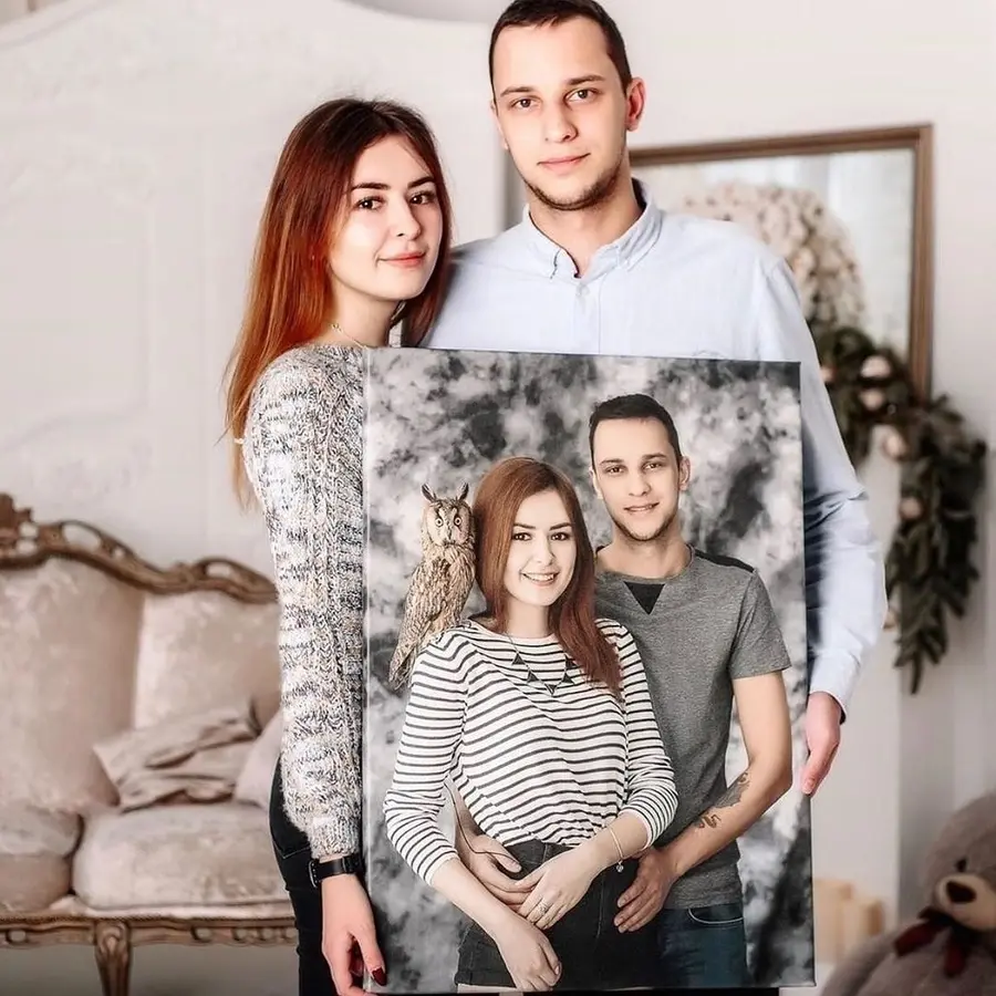 murales de pared Realización de un retrato en acuarela a partir de una fotografía s34645