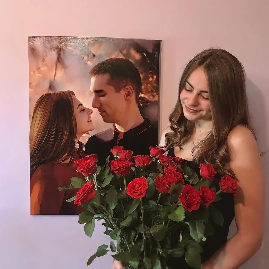 murales de pared Realización de un retrato en acuarela a partir de una fotografía s34655