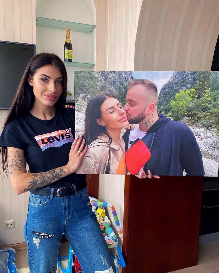 murales de pared Retrato en acuarela para regalo de boda s34656