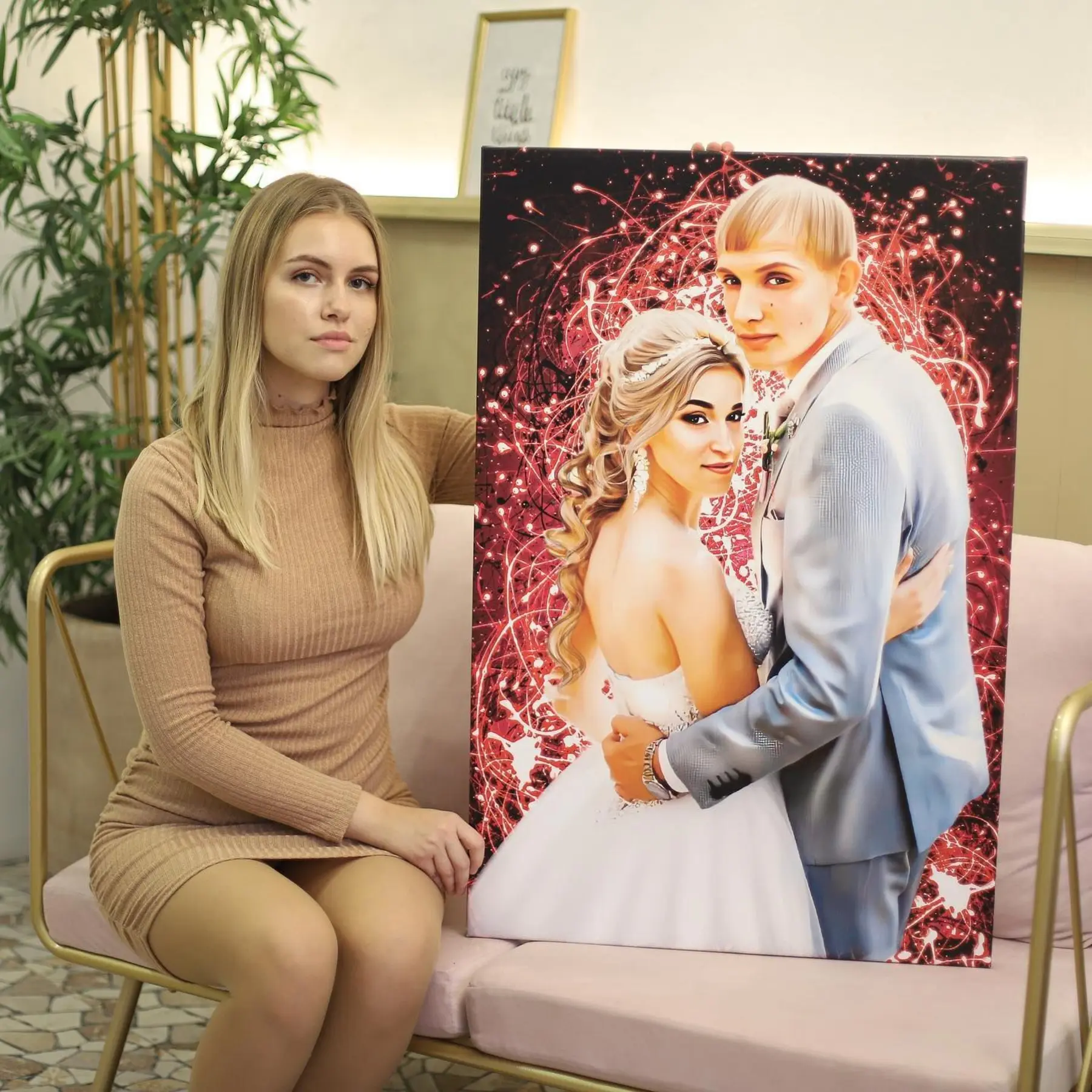 murales de pared Retrato en lienzo s34664