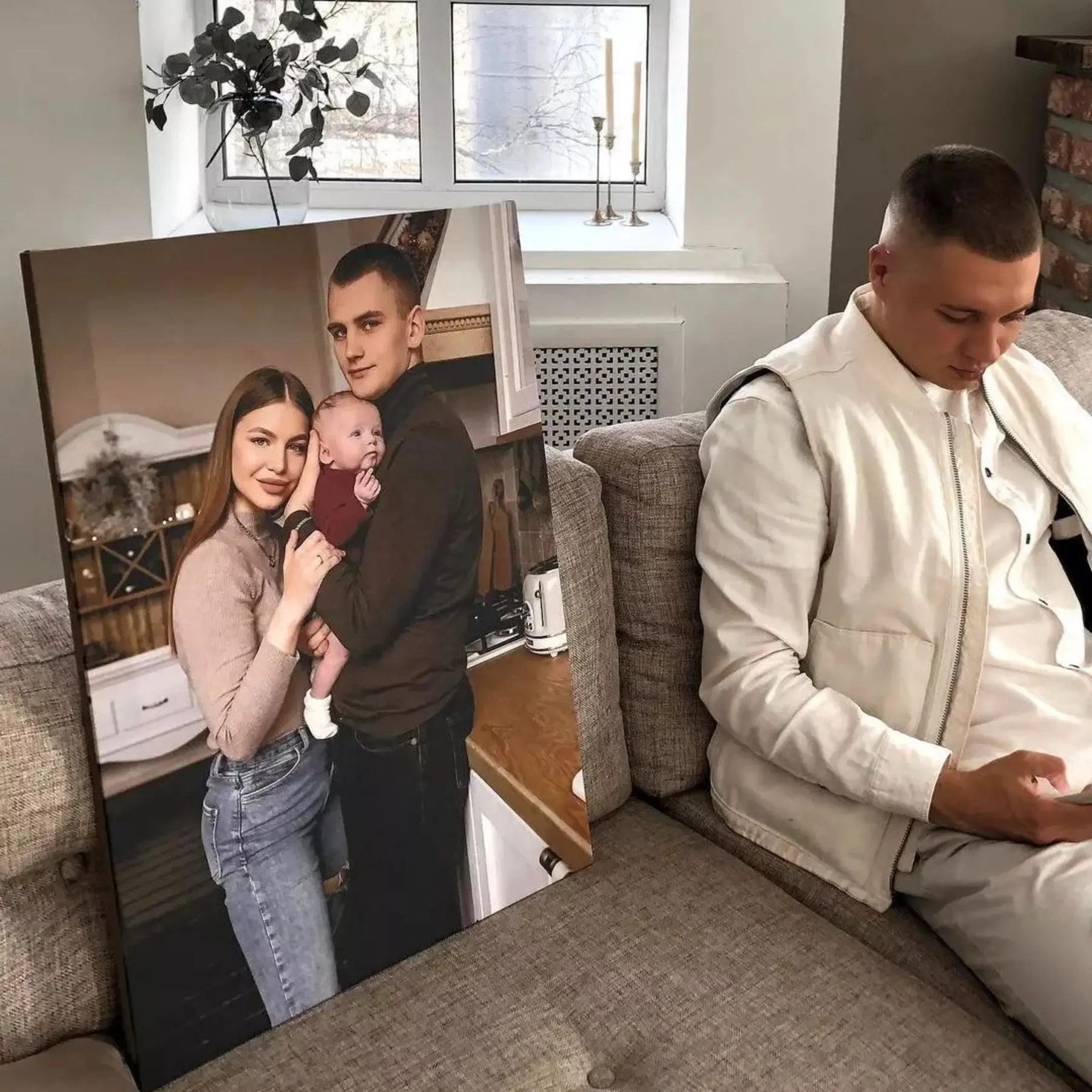 murales de pared Realización de un retrato en acuarela a partir de una fotografía s34675