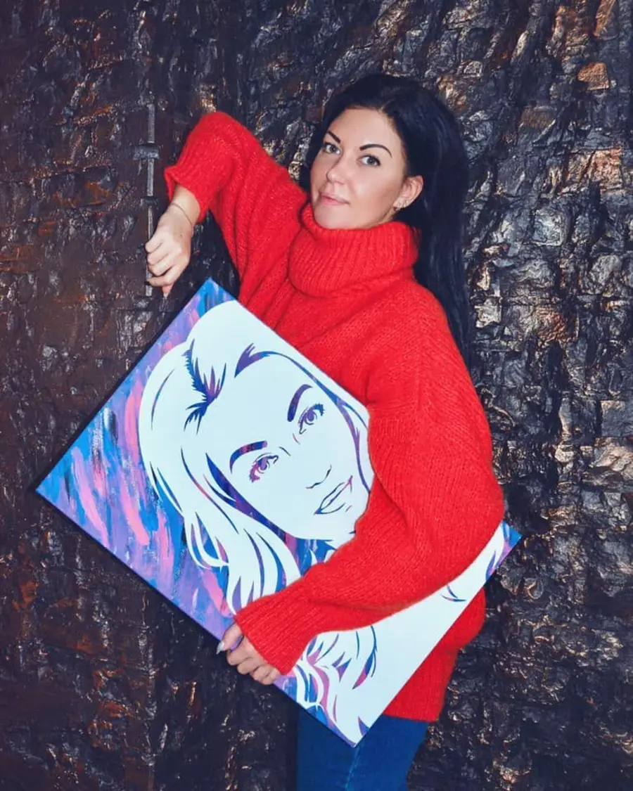 murales de pared Retrato a medida a partir de una fotografía s34682